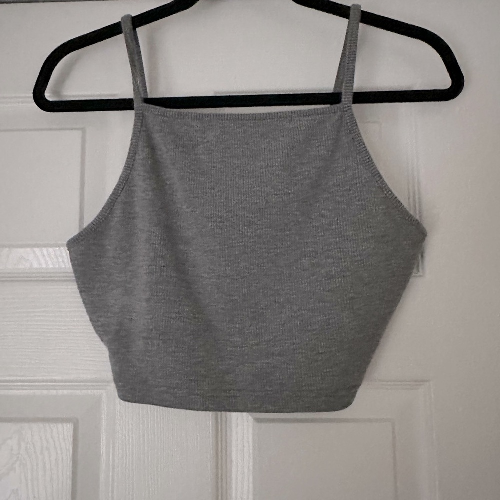 Topshop Gray Crop Top Size US 10
